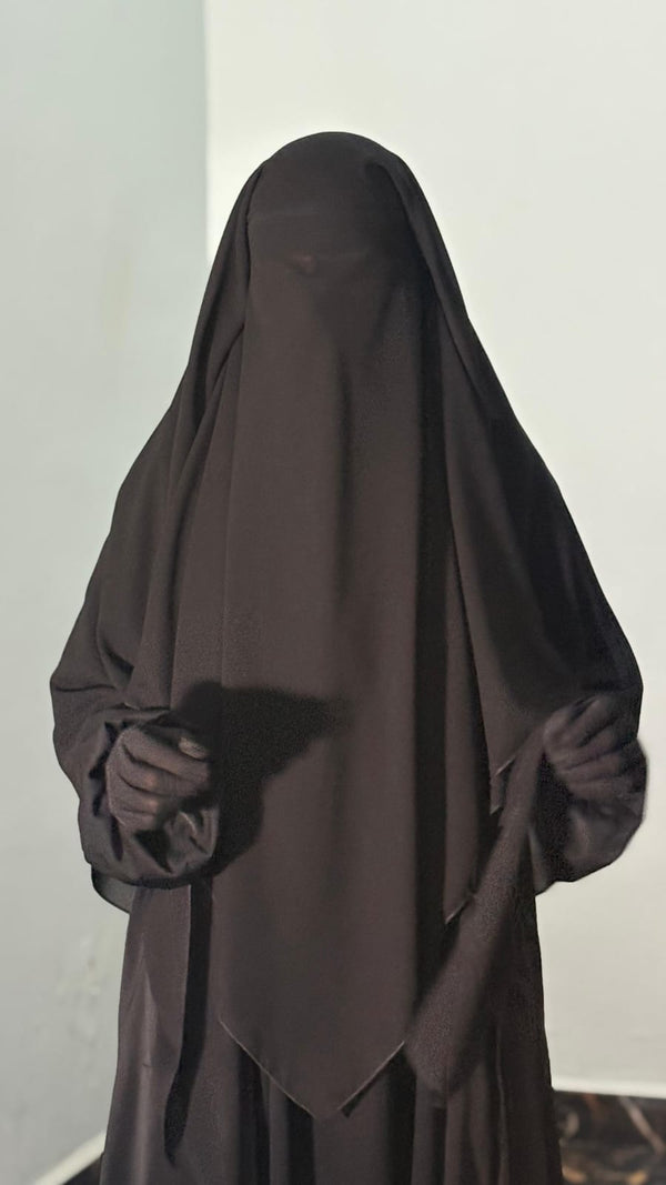 Premium Diamond Georgette Full-Coverage Niqab