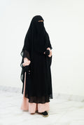Full Coverage 2 Layer Khadija Long Khimar with Nose Piece