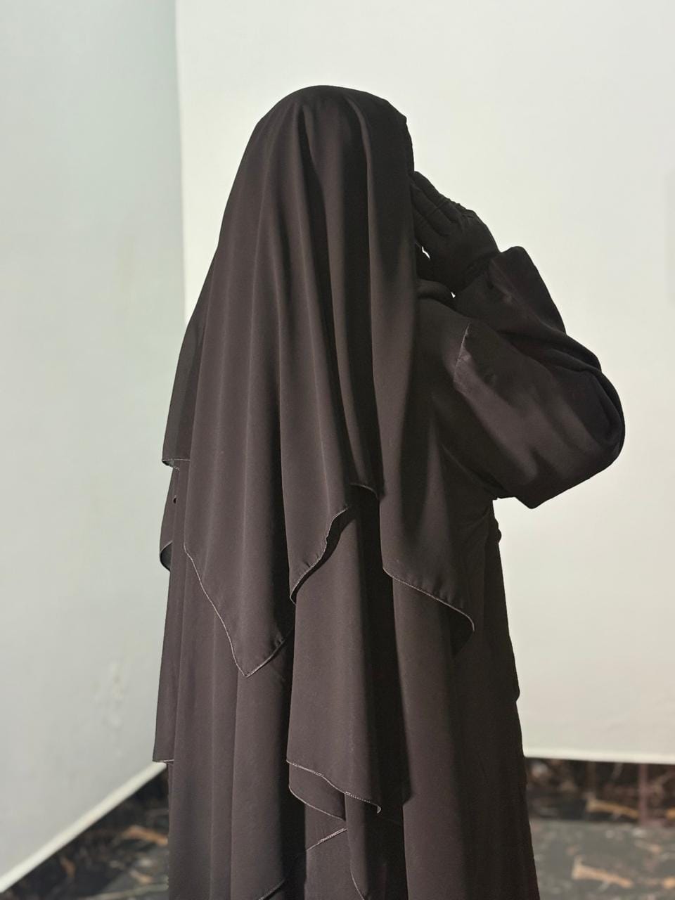 Premium Diamond Georgette Full-Coverage Niqab