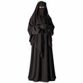 Premium Layered Khimar Set with matching flowing abaya and full Coverage