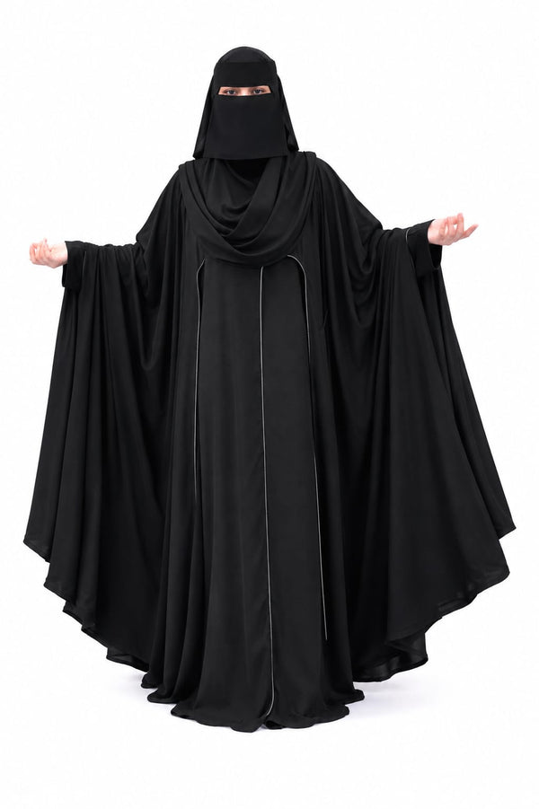 Women’s Premium Black Umbrella Abaya | &nbsp;Flared Abaya for Women