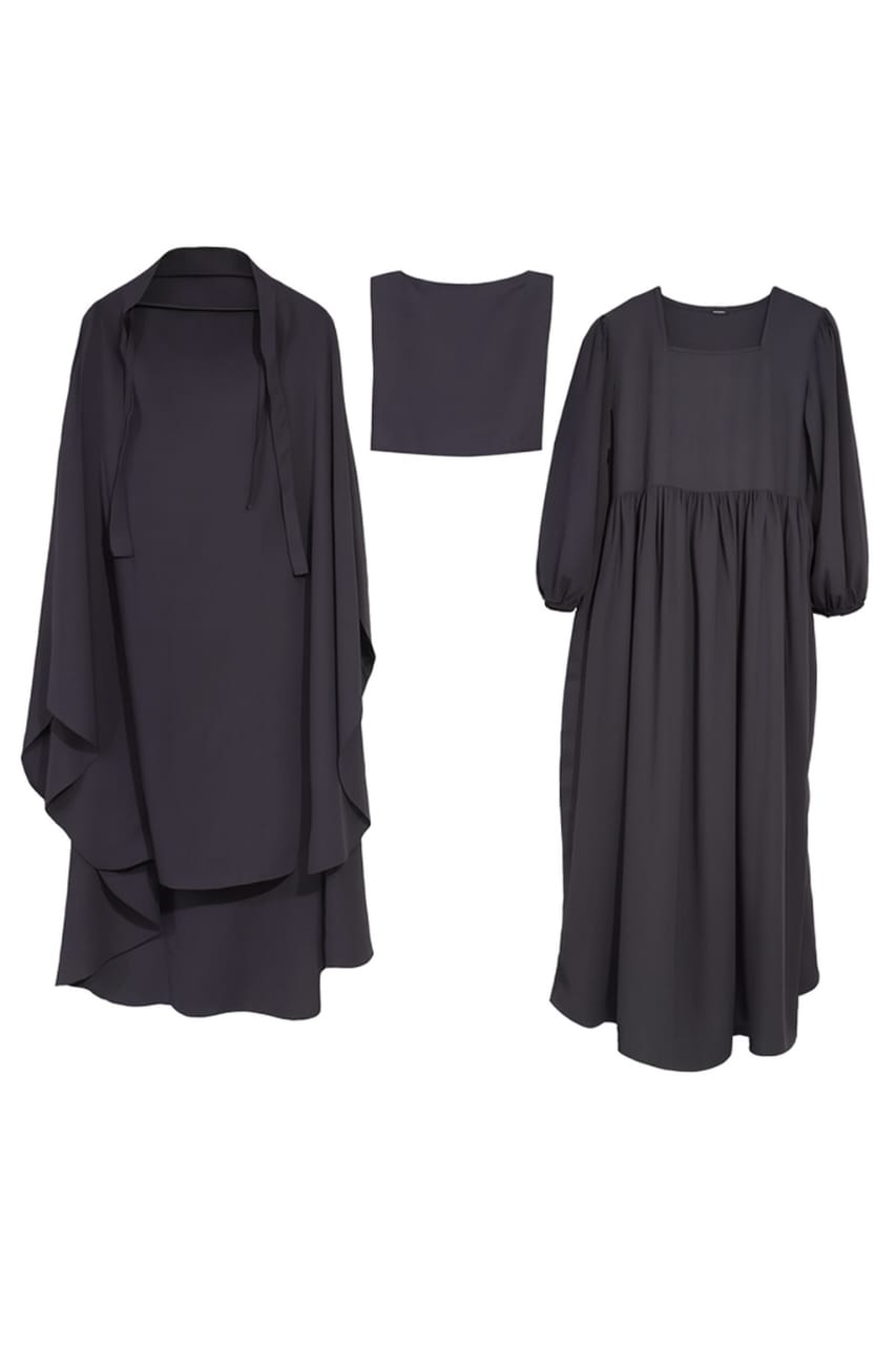 Premium 3-Piece Set Abaya