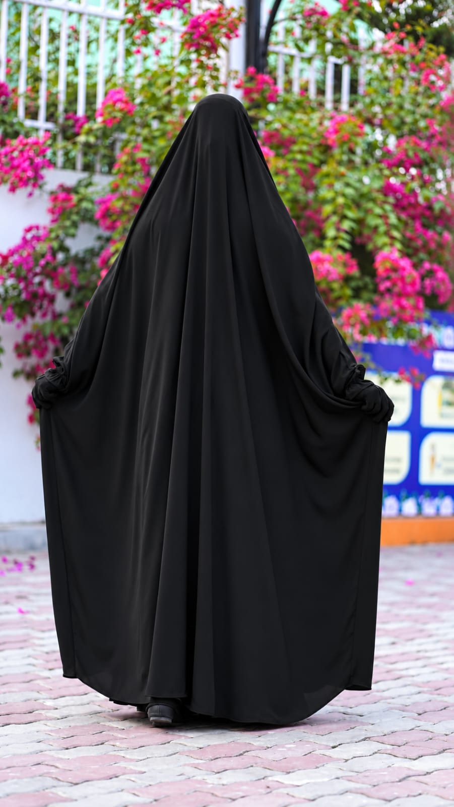 Premium Dark Black Soudi Jilbab with Niqab [ Full Coverage]