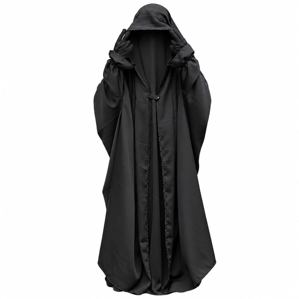 Soudi Full Coverage Jilbab Set Dark Black Colour