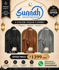 3 Clour Combo  Premium Diamond Georgette Full-Coverage Khimar